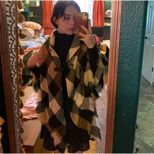 Brown Plaid Poncho from Sonoma.